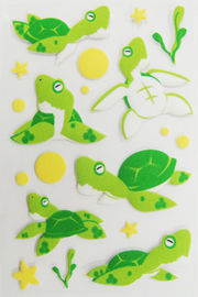3D 차원 아기 스크랩북 스티커, 바다 거북 작은 동물성 스티커