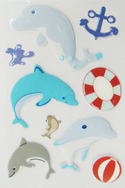 Scrapbooking 3D 돌고래를 위한 인쇄할 수 있는 재미있은 아이 뚱뚱한 스티커는 디자인합니다