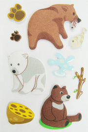 솜털 모양 뚱뚱한 주문 책 스티커, 아이를 위한 적은 곰 귀여운 동물성 스티커