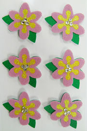 꽃 당 소녀 선물 카드 스크린 인쇄를 위한 솜털 모양 인쇄할 수 있는 직물 스티커
